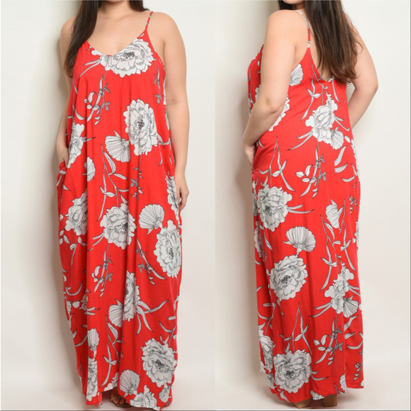 Dresses & Skirts - PLUS SIZE FLORAL DRESS